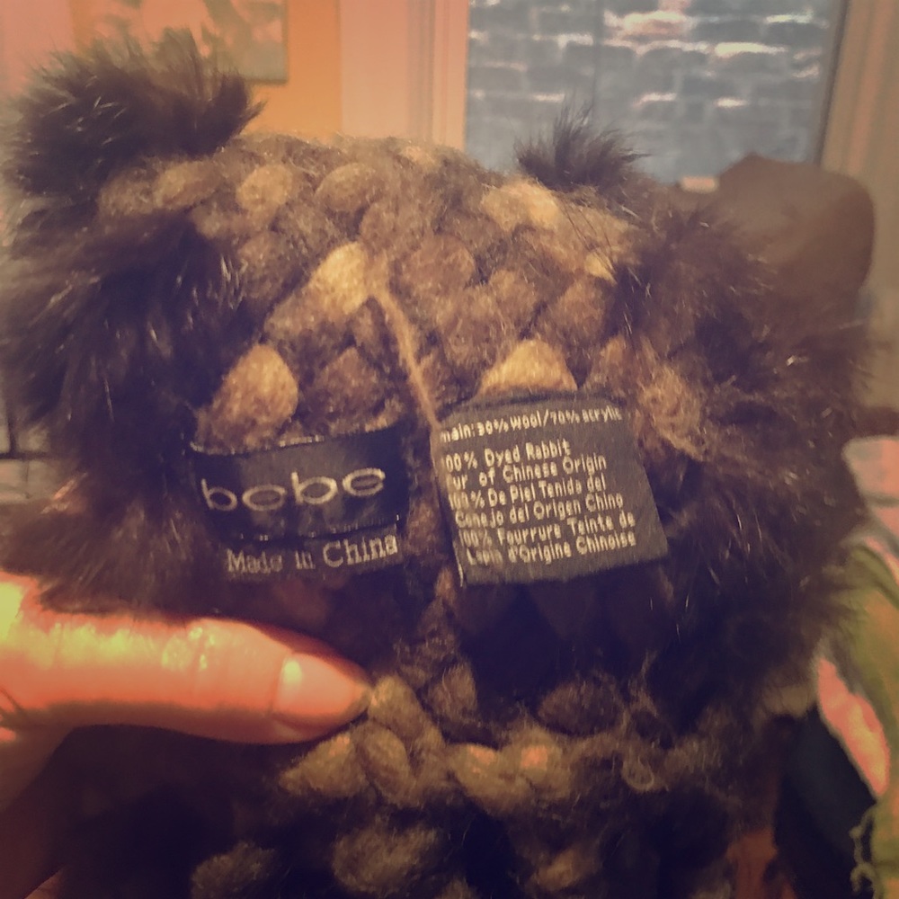 Interesting rabbit fur combo scarf